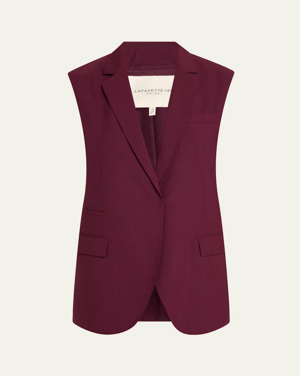 Neapolitan Pick Stitch Lightweight Wool Vest